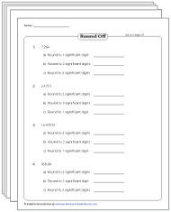Rounding to Significant Figures Worksheets