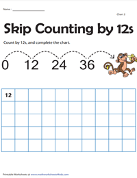 Skip Counting by 12s up to 600