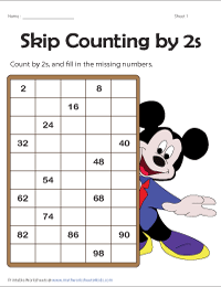 Skip Counting by 2s | Partially Filled