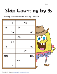 Skip Counting by 3s | Partially Filled