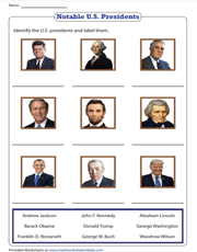 Notable U.S. Presidents - Label
