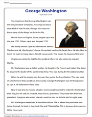 George Washington | Reading Comprehension