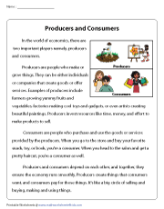 Producers and Consumers | Comprehension