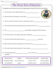 The Great Seal of the U.S. | Fill in the blanks