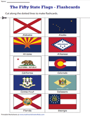 50 State Flags - Flashcards