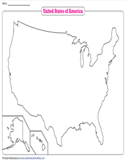 Blank Outline Map of the U.S.