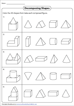 Decomposing Combined Shapes into 3D Shapes