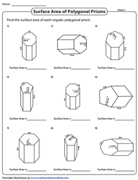 Surface Area of Polygonal Prisms
