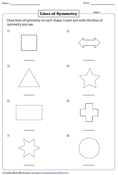 Multiple Lines Of Symmetry Worksheets