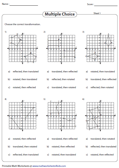  Multiple Transformations Worksheet Answers 