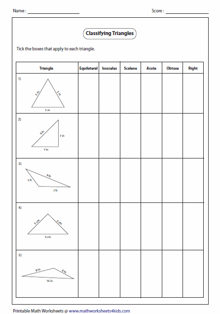 triangles-worksheets