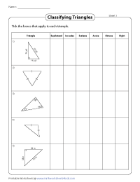 Identify Triangles - Table