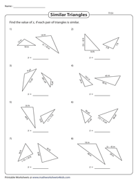 Algebra in Similar Triangles | Solve for 'x' | Type 1
