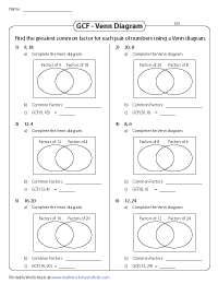 Venn Diagrams | GCF - Easy