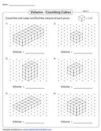 Volume by Counting Unit Cubes | Isometric Dot Paper