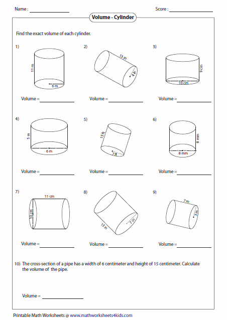 surface area of a cone worksheet kuta