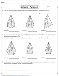 Volume of Polygonal Pyramids using Side length or Perimeter | Level 2