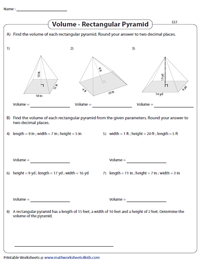 Volume of Rectangular Pyramids | Easy