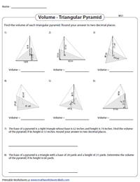 Find the Volume of Triangular Pyramids | Moderate