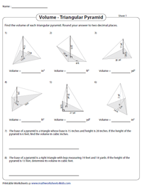 Finding the Volume of Triangular Pyramids | Unit Conversion