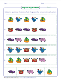 Repeating Patterns | Cut and Glue Activity