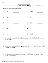 Finding the Absolute Value of Integers