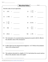 Determining the Absolute Value of Rational Numbers