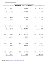 4-Digit Addition and Subtraction | Standard