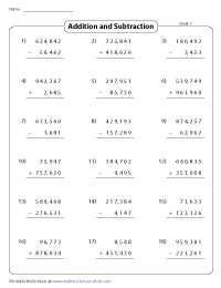 6-Digit Addition and Subtraction | Standard