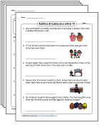 Addition and Subtraction Word Problems Worksheets