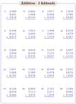 adding large numbers worksheets