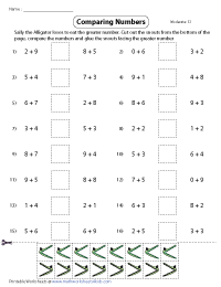 Comparing Sums | Moderate