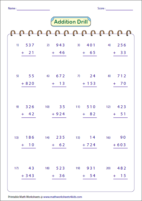 3 Digit Addition Worksheets 3 Digit Addition Worksheets With Regrouping Math Worksheets 