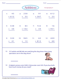Adding 3-Digit and 2-Digit Numbers | With Word Problems - No Regrouping