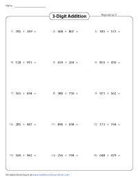 15-Problem Horizontal Addition - Regrouping