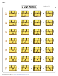 Completing Addition Sentences | Treasure Box  - moderate