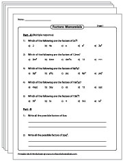 Factoring Polynomial Worksheets