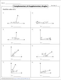 Complementary and Supplementary Angles | Two-Step