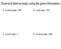 Drawing and Labeling Angles