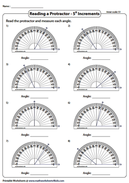 Reading a Protractor | 5-Degree Increments