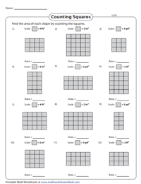 Area of Rectangle by Counting Unit Squares - Level 2