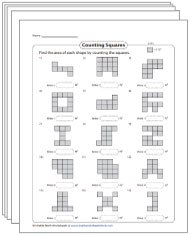 Area of Rectilinear Figures Worksheets