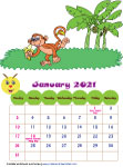 Calendar 2021: Jungle Theme