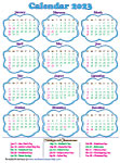 Single Page Calendar 2023