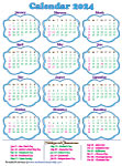 Single Page Calendar 2024