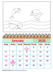 Trace and color the calendar