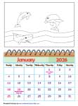 Trace and color the calendar