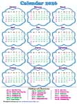 Single Page Calendar 2026