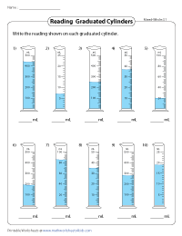 Reading Graduated Cylinders | Mixed