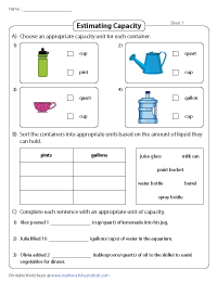Estimating Capacity of Real-Life Objects - Customary